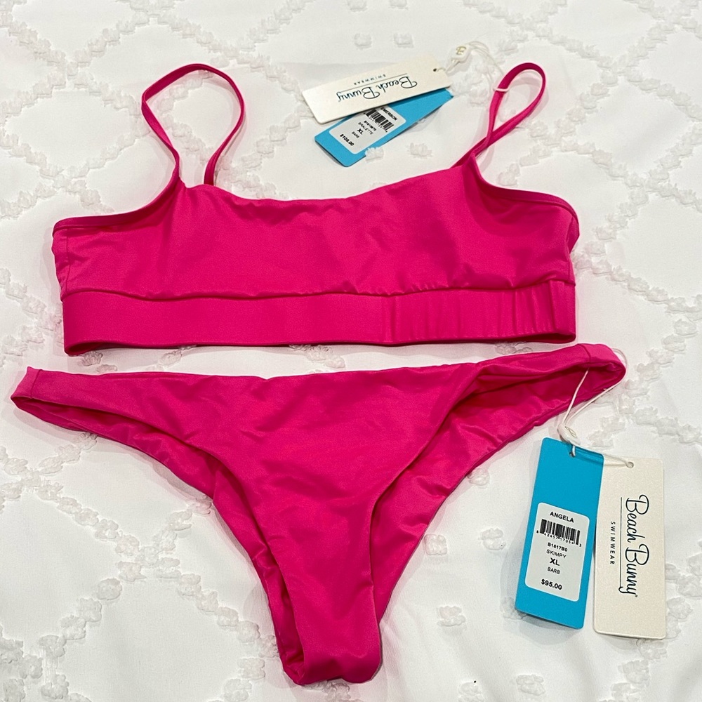 Beach Bunny Swimwear Emerson Bralette Bikini Top and Angela Bottom